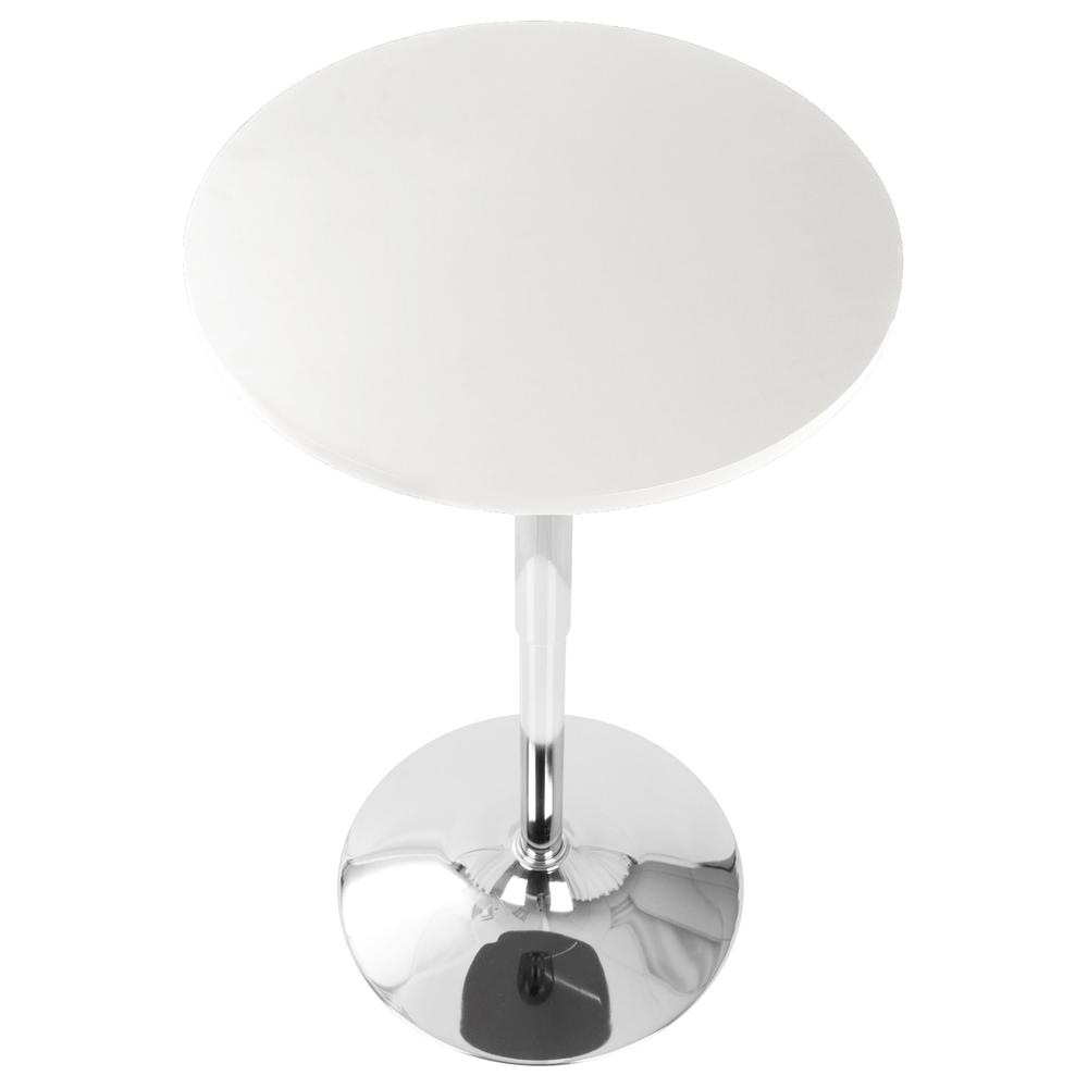 White Adjustable Bar Table. Picture 2