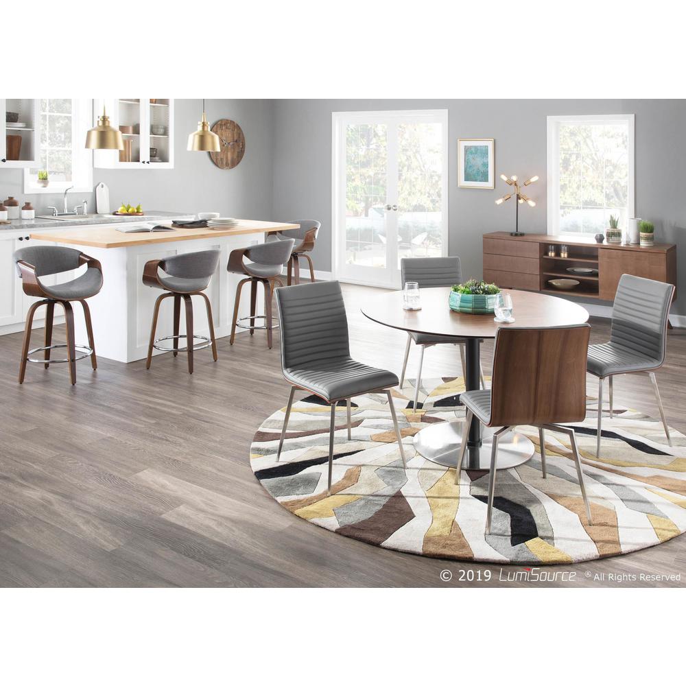 Walnut, Grey Mason Swivel Chair - Set of 2. Picture 12