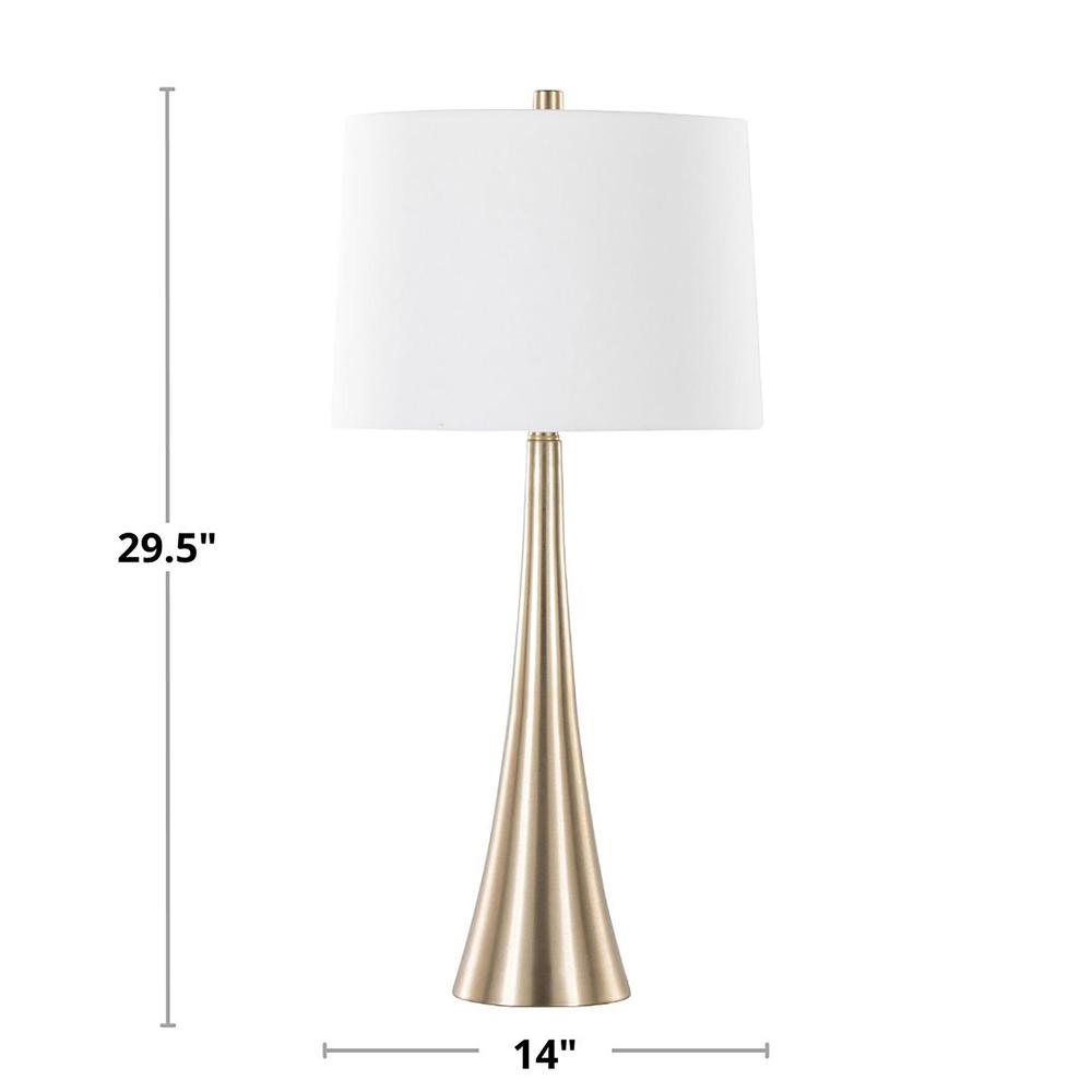 Polished Nickel, Black Satin Diana 29" Metal Table Lamp - Set of 2. Picture 5