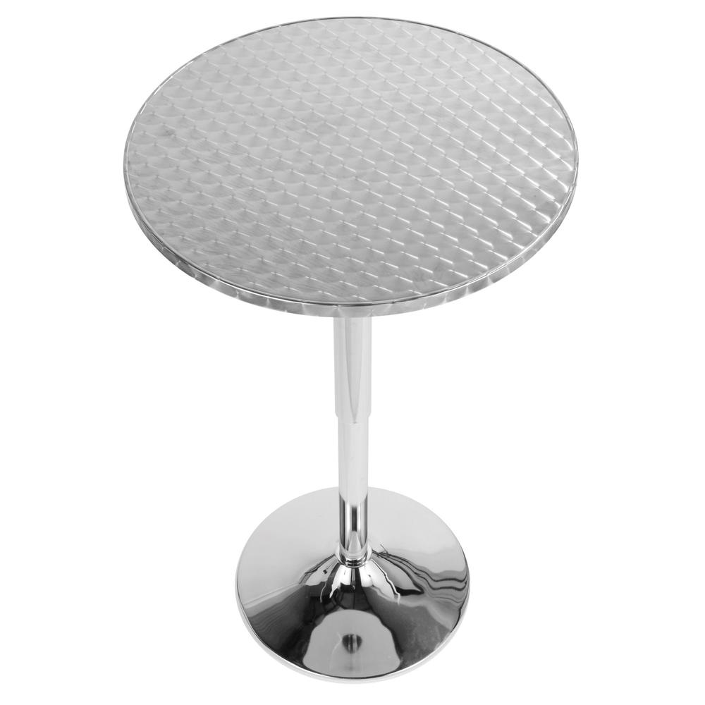 Silver Bistro Round Bar Table. Picture 2