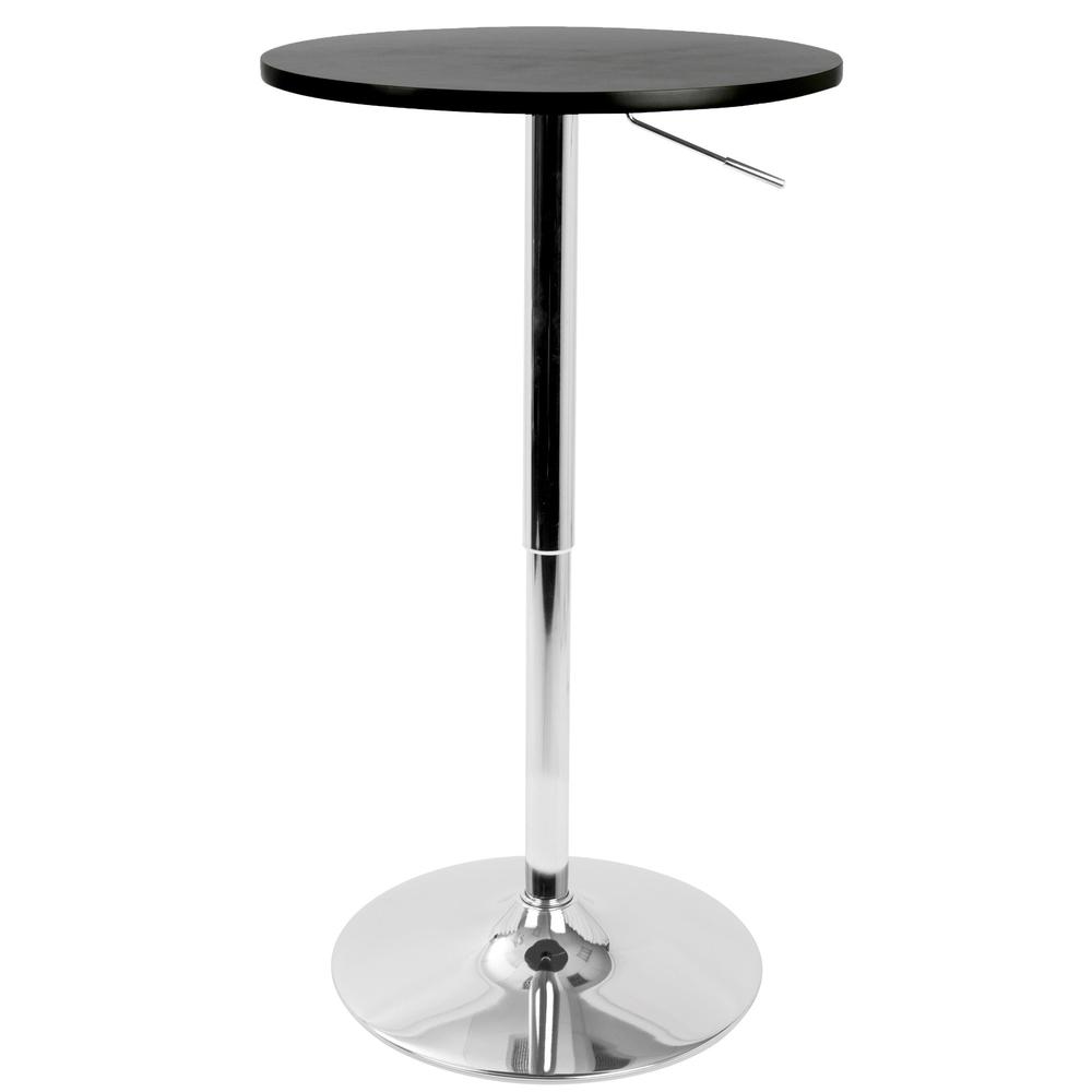Black Adjustable Bar Table. Picture 1