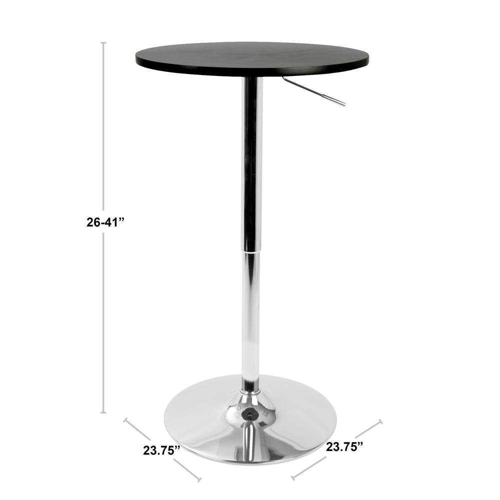 Black Adjustable Bar Table. Picture 3