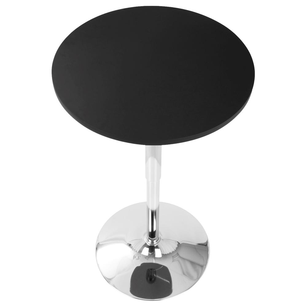 Black Adjustable Bar Table. Picture 2