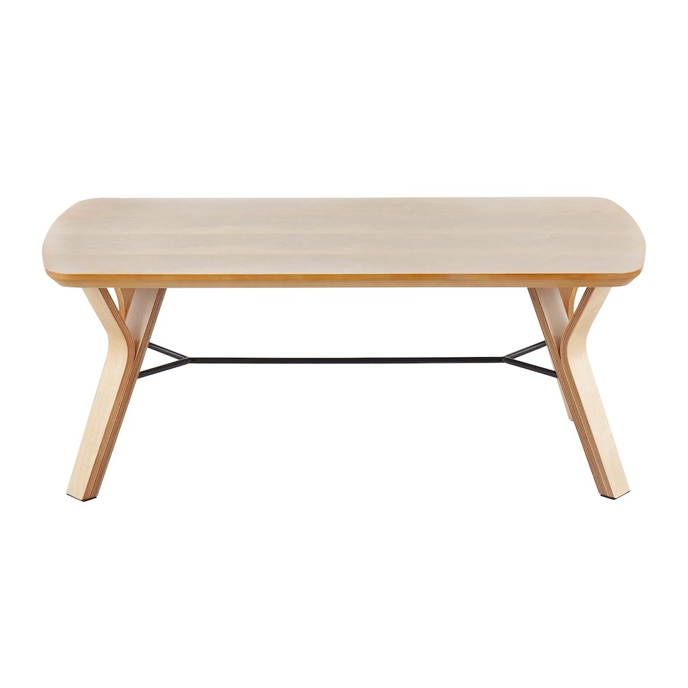 Natural Wood Folia Bench. Picture 5