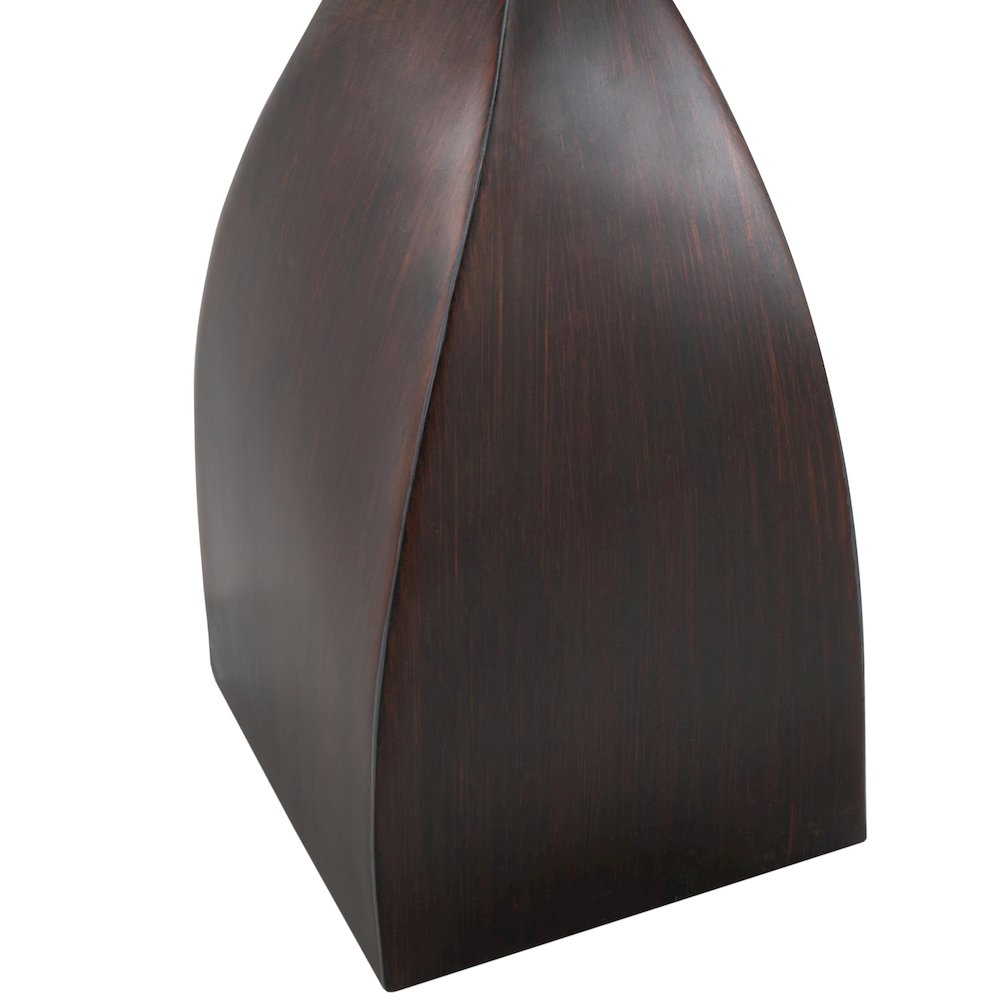 Copper Bronze Polyresin, Natural Linen Curvo 30" Polyresin Table Lamp - Set of 2. Picture 5