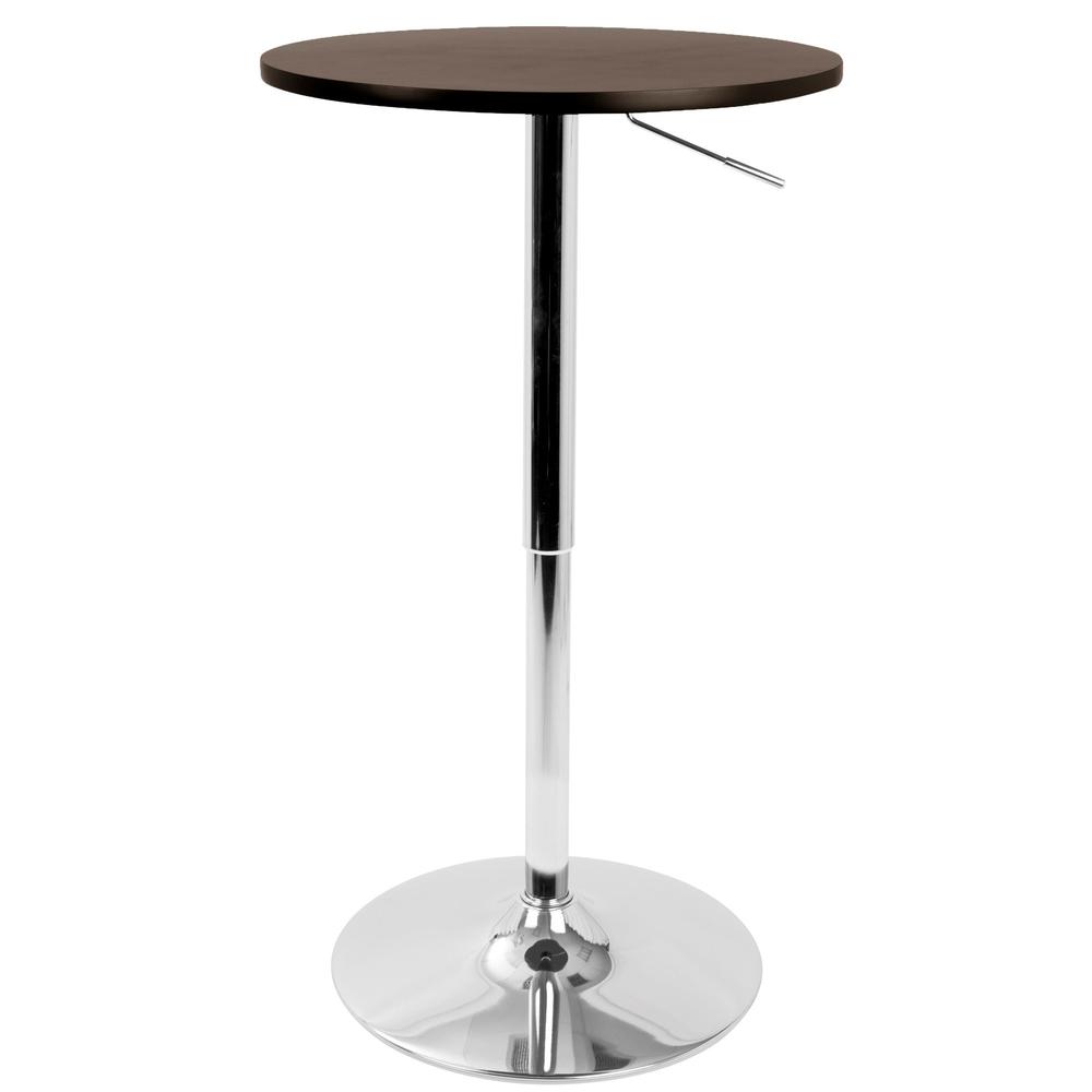 Brown Adjustable Bar Table. Picture 1