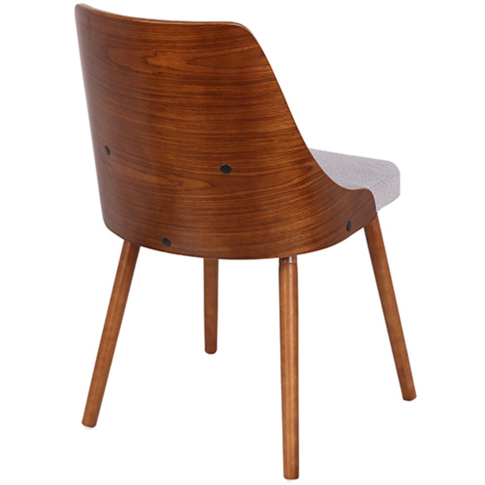 Grey Fabric, Walnut Wood  Anabelle Chair. Picture 4
