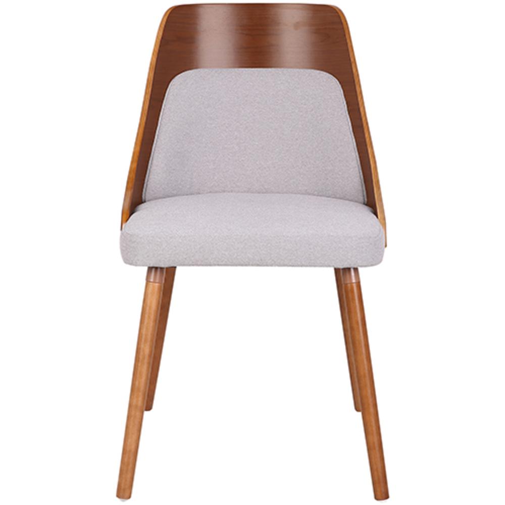 Grey Fabric, Walnut Wood  Anabelle Chair. Picture 6