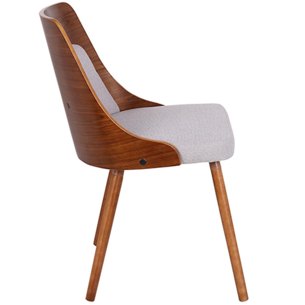 Grey Fabric, Walnut Wood  Anabelle Chair. Picture 3