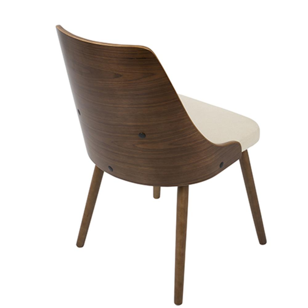 Cream Fabric, Walnut Legs Anabelle Chair. Picture 4