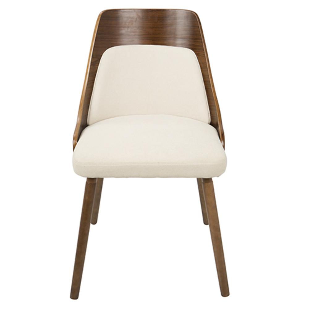 Cream Fabric, Walnut Legs Anabelle Chair. Picture 6