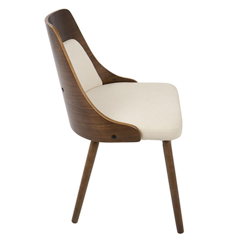 Cream Fabric, Walnut Legs Anabelle Chair. Picture 3