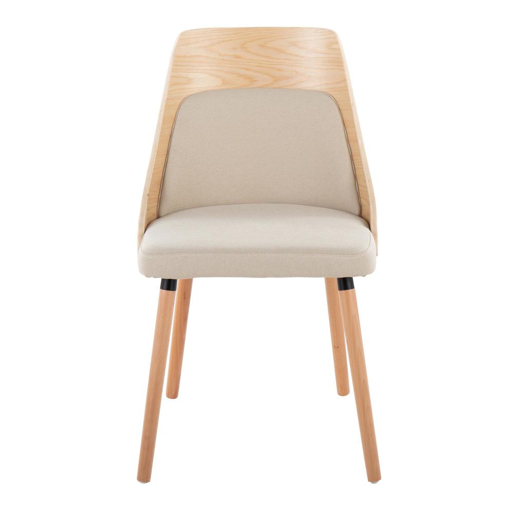 Natural Wood, Cream Fabric Anabelle Chair (Set of 2). Picture 6