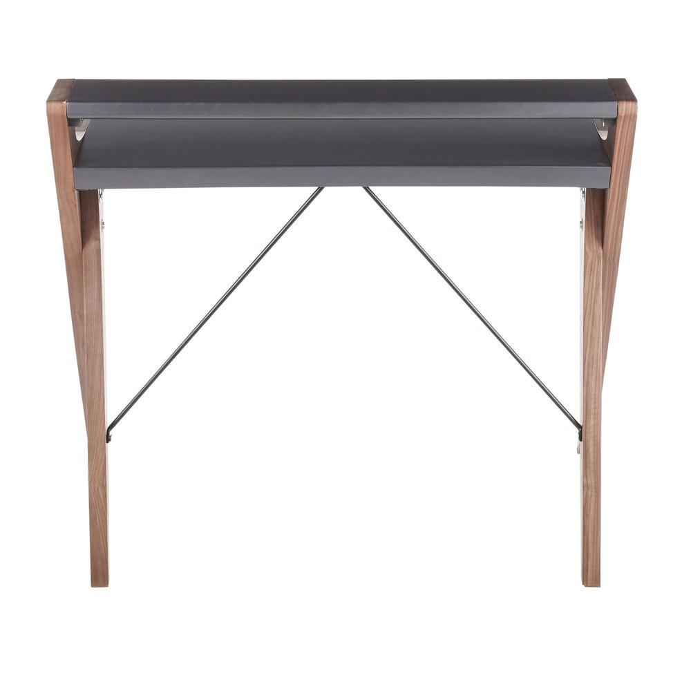 Walnut Wood, Grey Wood Archer Desk. Picture 4