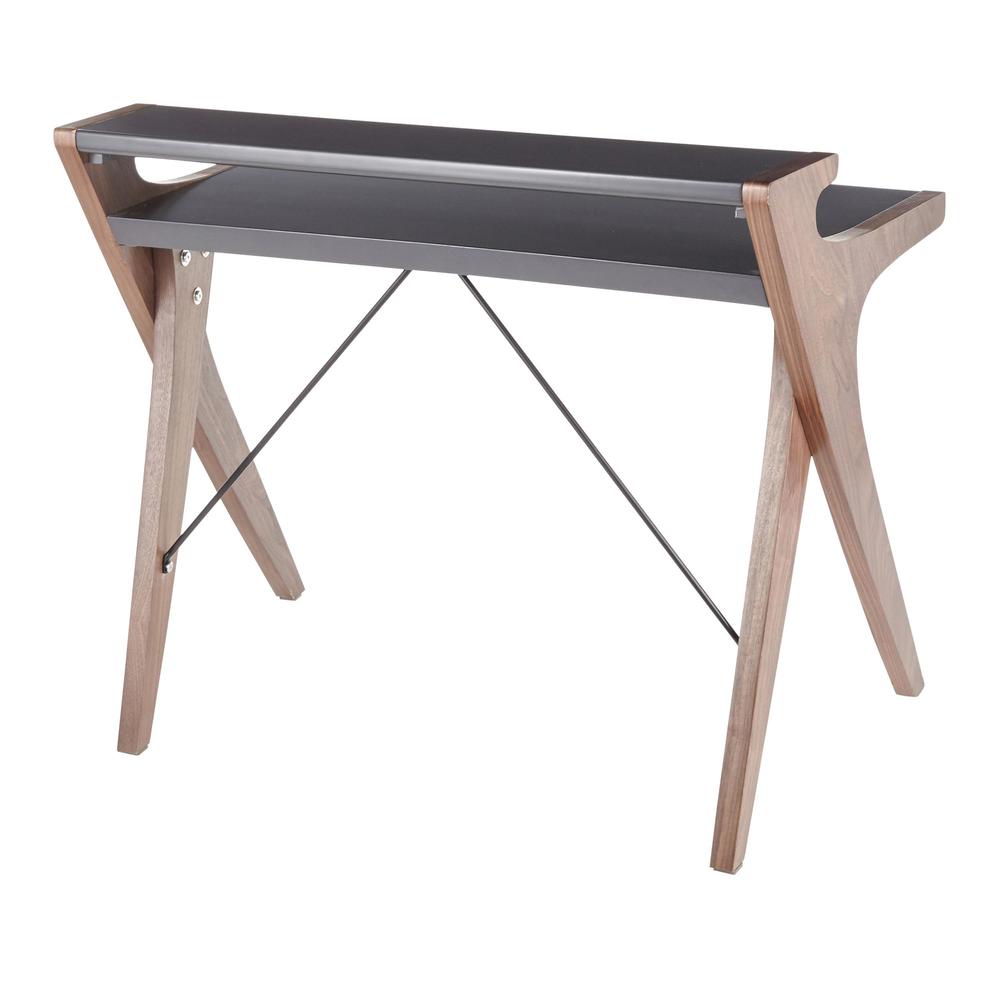 Walnut Wood, Grey Wood Archer Desk. Picture 3