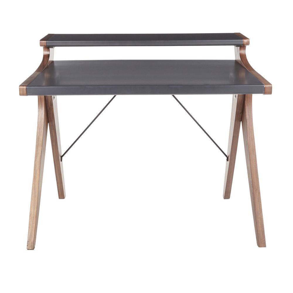 Walnut Wood, Grey Wood Archer Desk. Picture 5