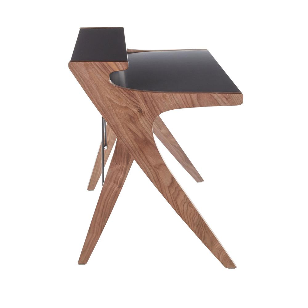 Walnut Wood, Grey Wood Archer Desk. Picture 2