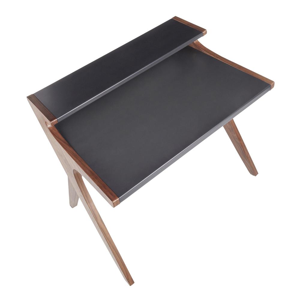 Walnut Wood, Grey Wood Archer Desk. Picture 6