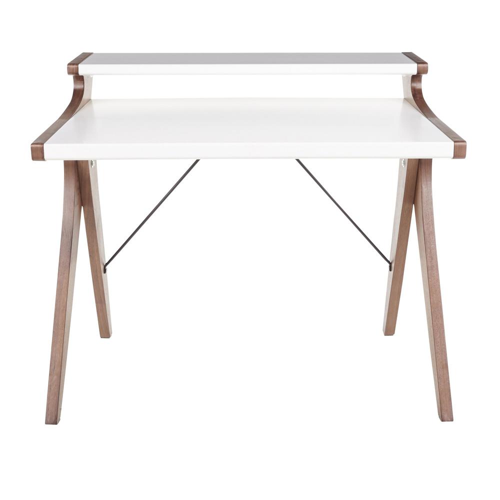 Walnut Wood, White Wood Archer Desk. Picture 5
