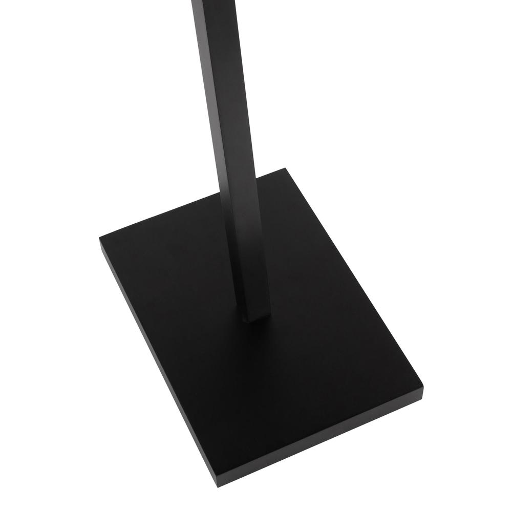 Black Wood, Black Steel, White Fabric Arturo Floor Lamp. Picture 8