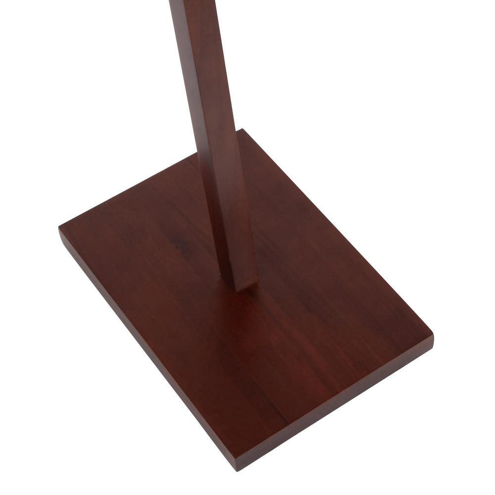 Walnut Wood, Satin Nickel, Rattan Arturo Floor Lamp. Picture 8