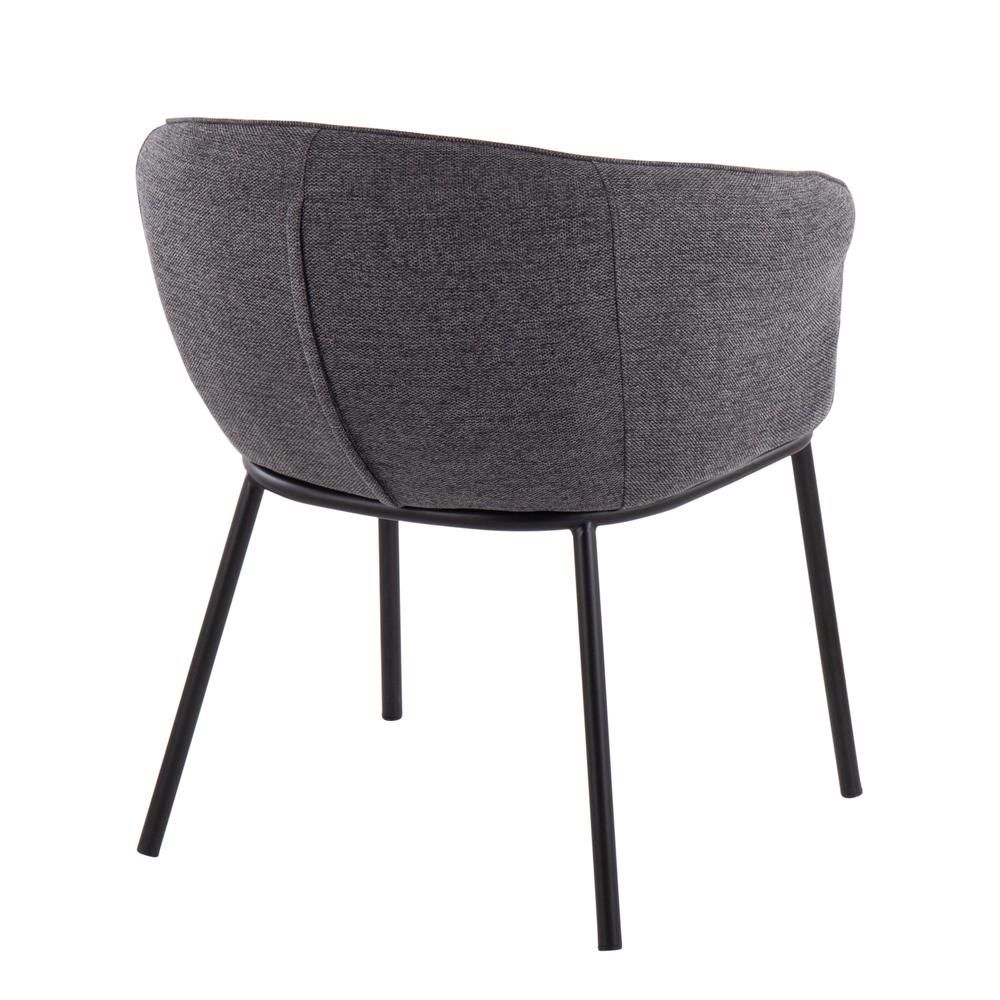 Black Steel, Charcoal Fabric Ashland Chair. Picture 3