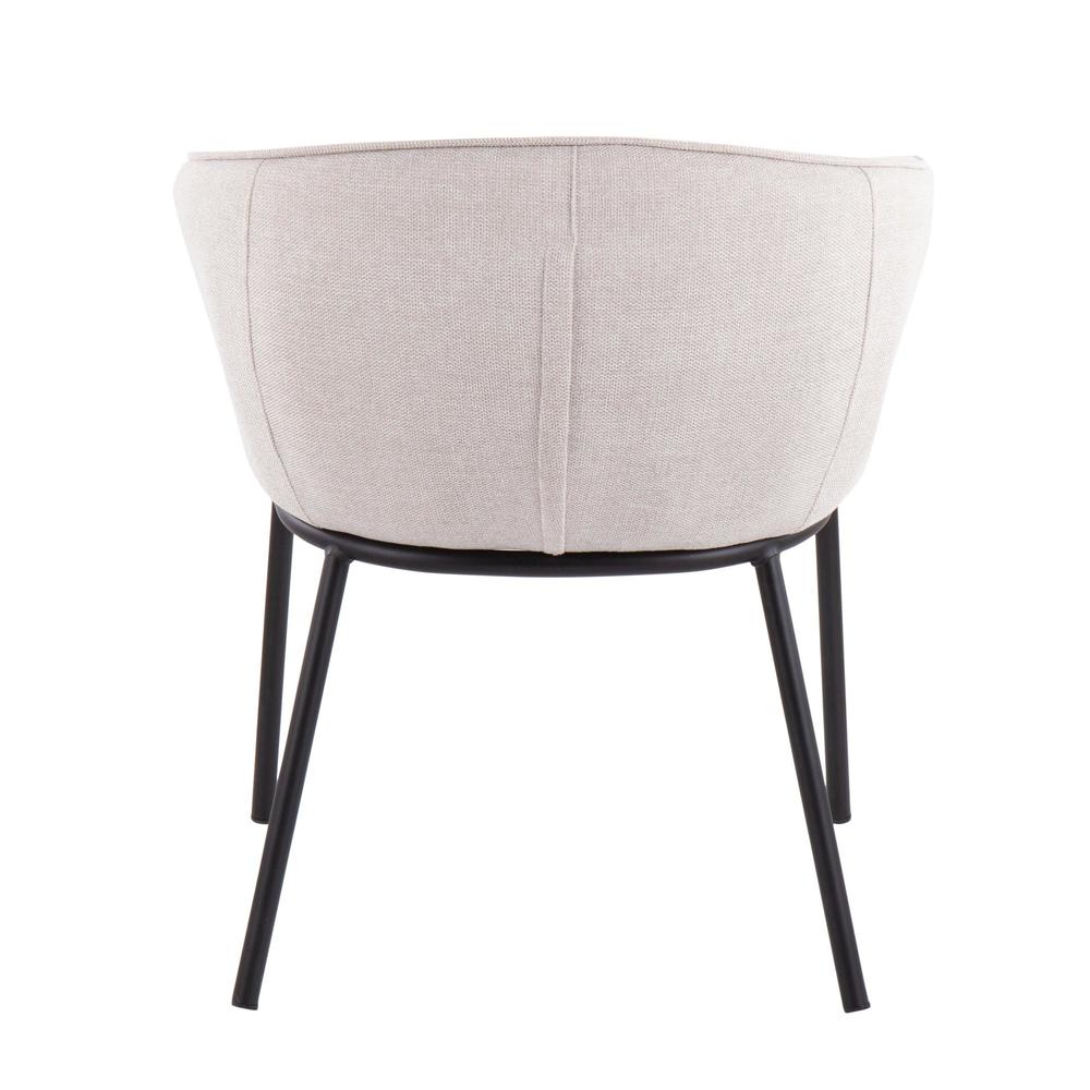 Black Steel, Cream Fabric Ashland Chair. Picture 4
