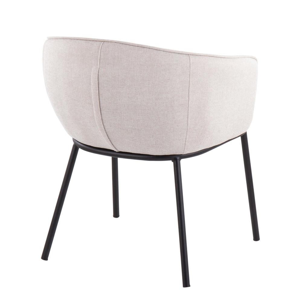 Black Steel, Cream Fabric Ashland Chair. Picture 3