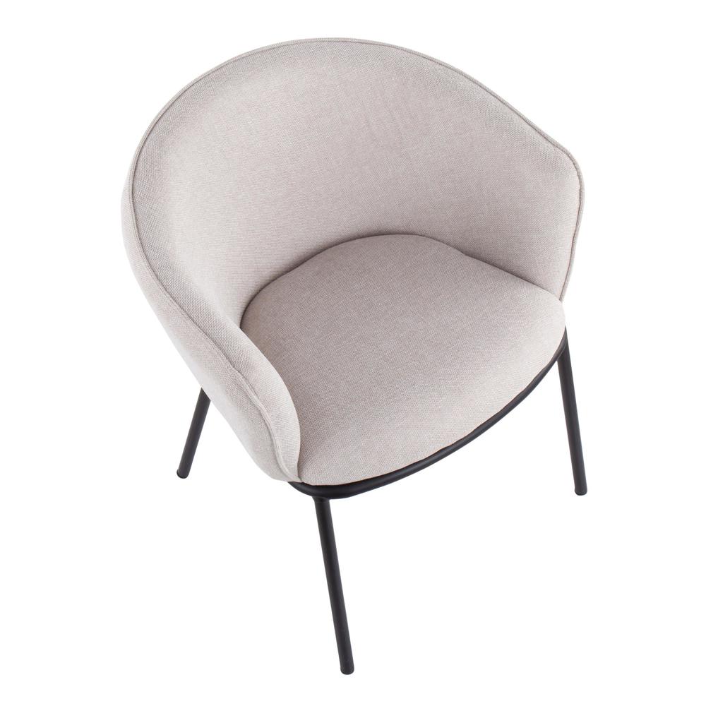 Black Steel, Cream Fabric Ashland Chair. Picture 6