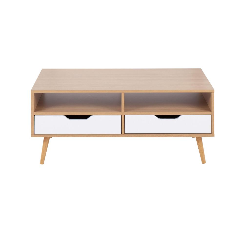 Natural Wood, White Wood Astro Coffee Table. Picture 5