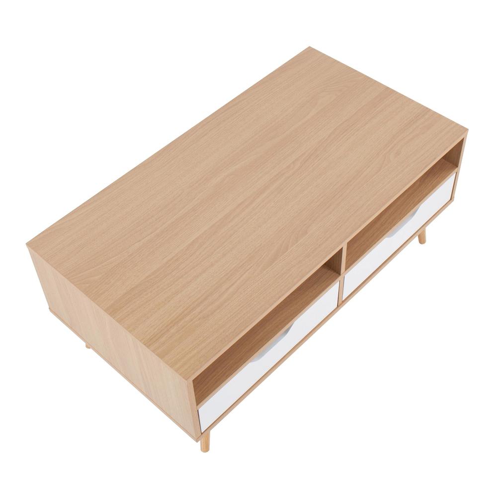 Natural Wood, White Wood Astro Coffee Table. Picture 6