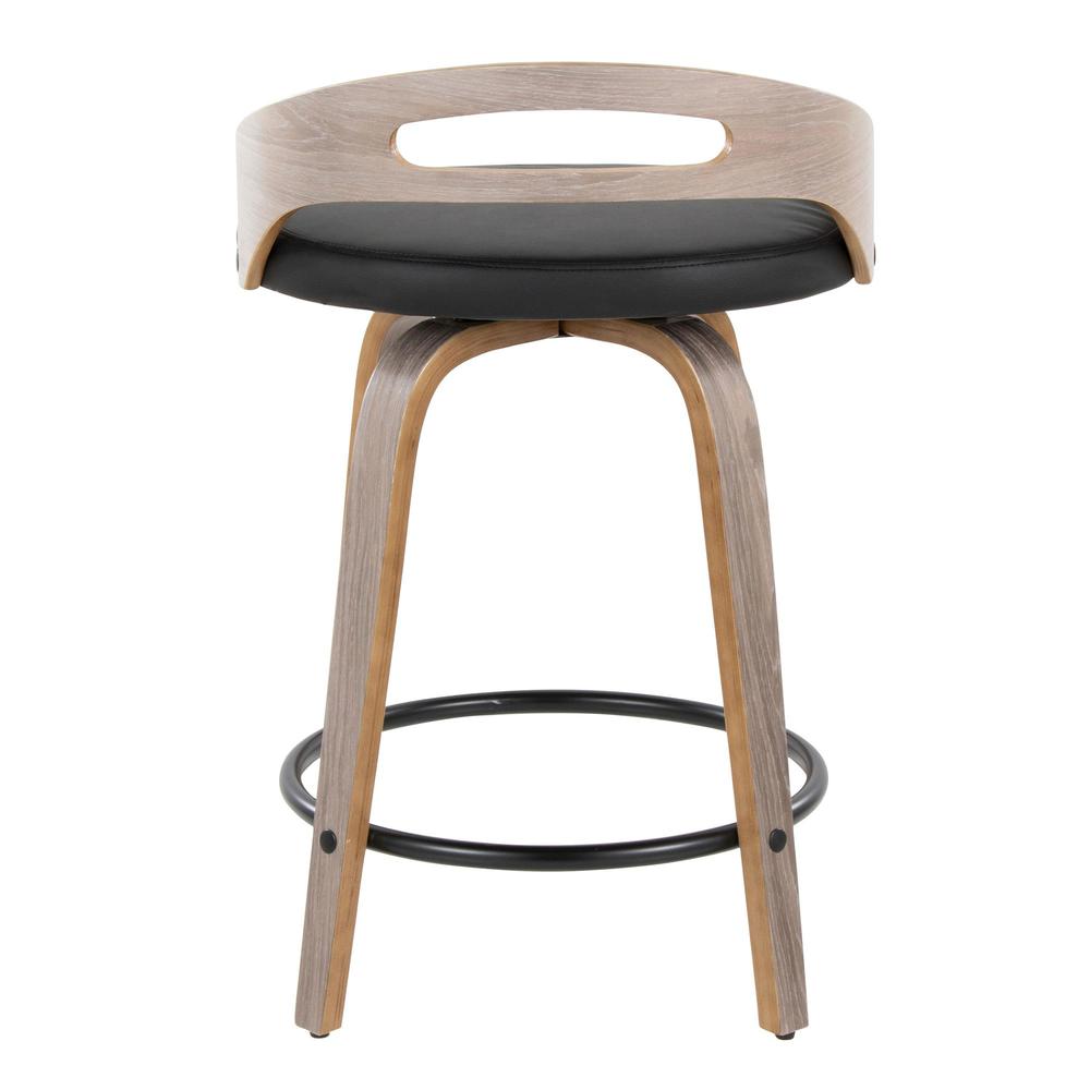 Grey Cassis 24" Fixed-Height Counter Stool - Set of 2. Picture 5