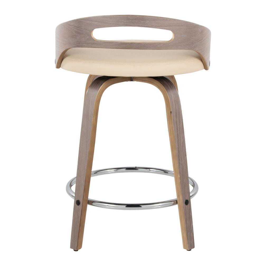 Grey Cassis 24" Fixed-Height Counter Stool - Set of 2. Picture 5