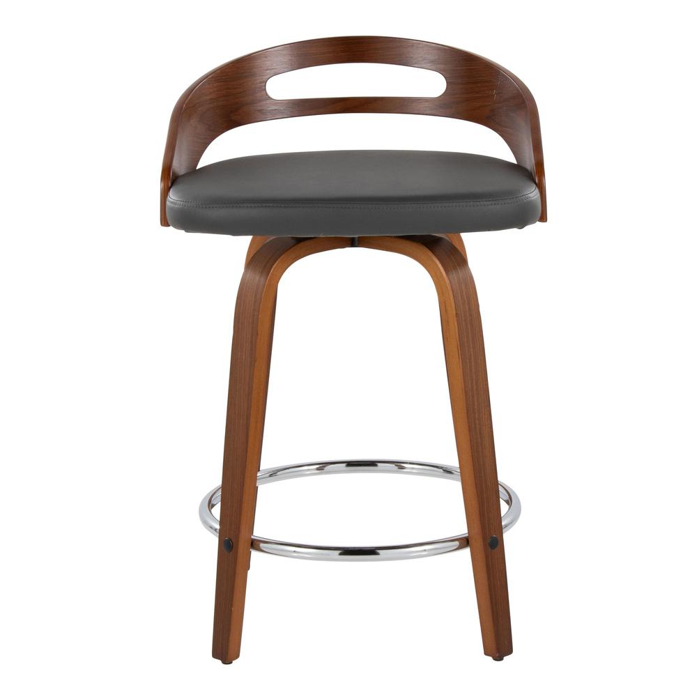Brown Cassis 24" Fixed-Height Counter Stool - Set of 2. Picture 6