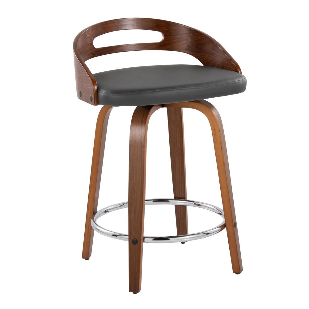 Brown Cassis 24" Fixed-Height Counter Stool - Set of 2. Picture 2