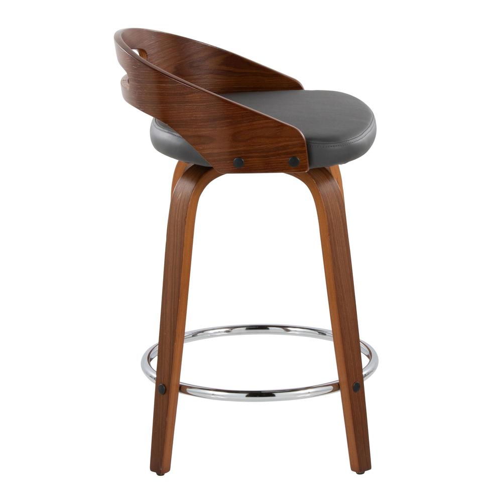 Brown Cassis 24" Fixed-Height Counter Stool - Set of 2. Picture 3