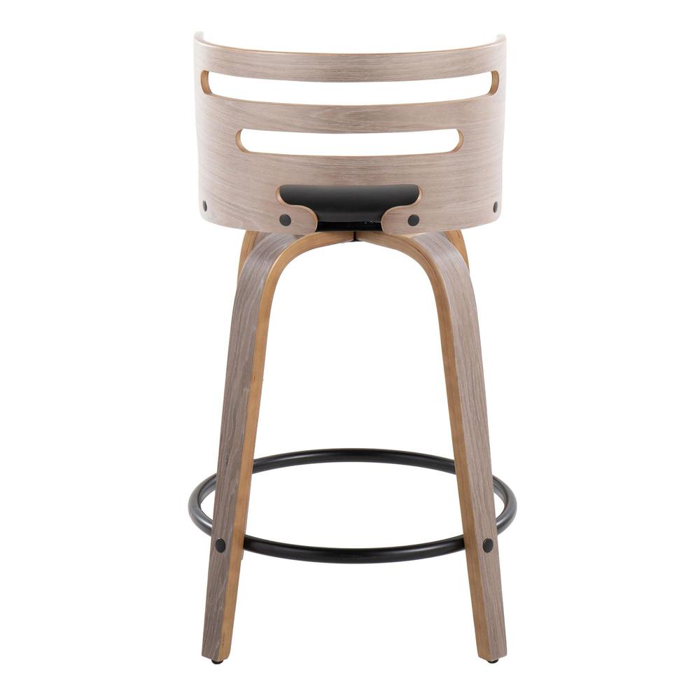 Grey Cosini 24" Fixed-Height Counter Stool - Set of 2. Picture 5