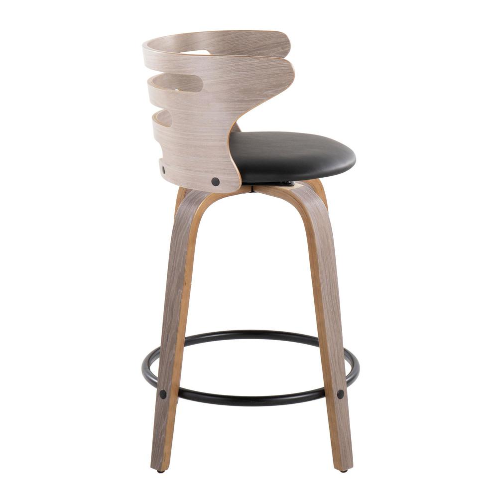 Grey Cosini 24" Fixed-Height Counter Stool - Set of 2. Picture 3