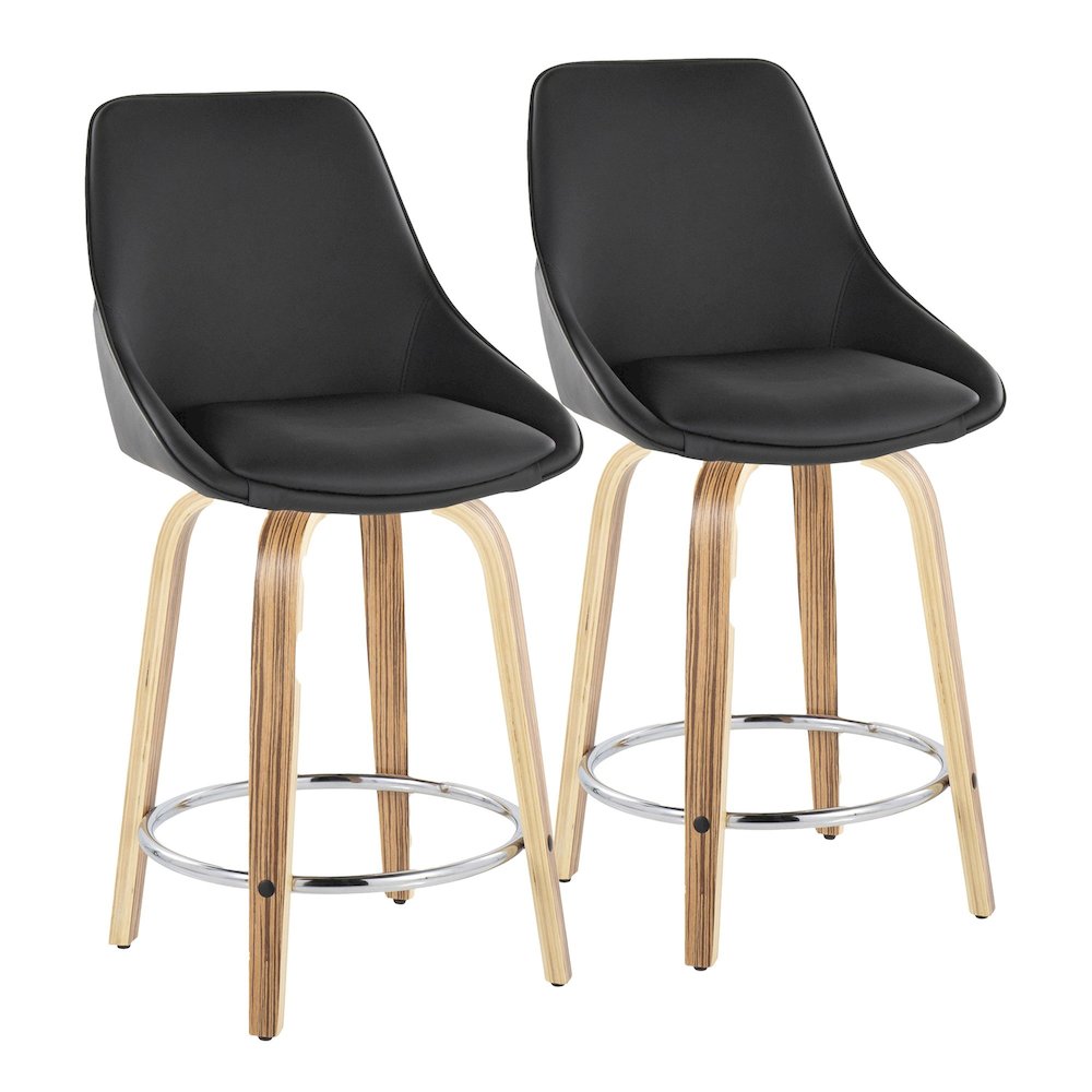 Diana 24" Fixed-Height Counter Stool - Set of  2. Picture 1