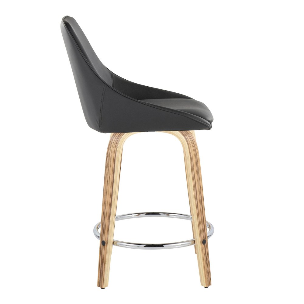 Diana 24" Fixed-Height Counter Stool - Set of  2. Picture 3