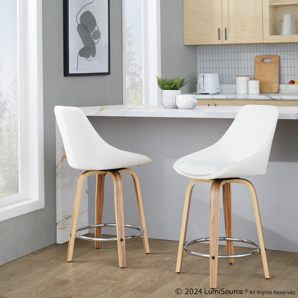 Diana 24" Fixed-Height Counter Stool - Set of  2. Picture 8