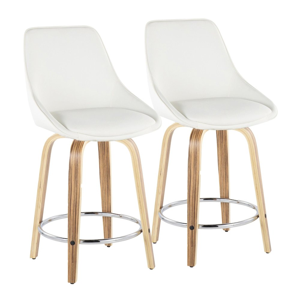 Diana 24" Fixed-Height Counter Stool - Set of  2. Picture 1