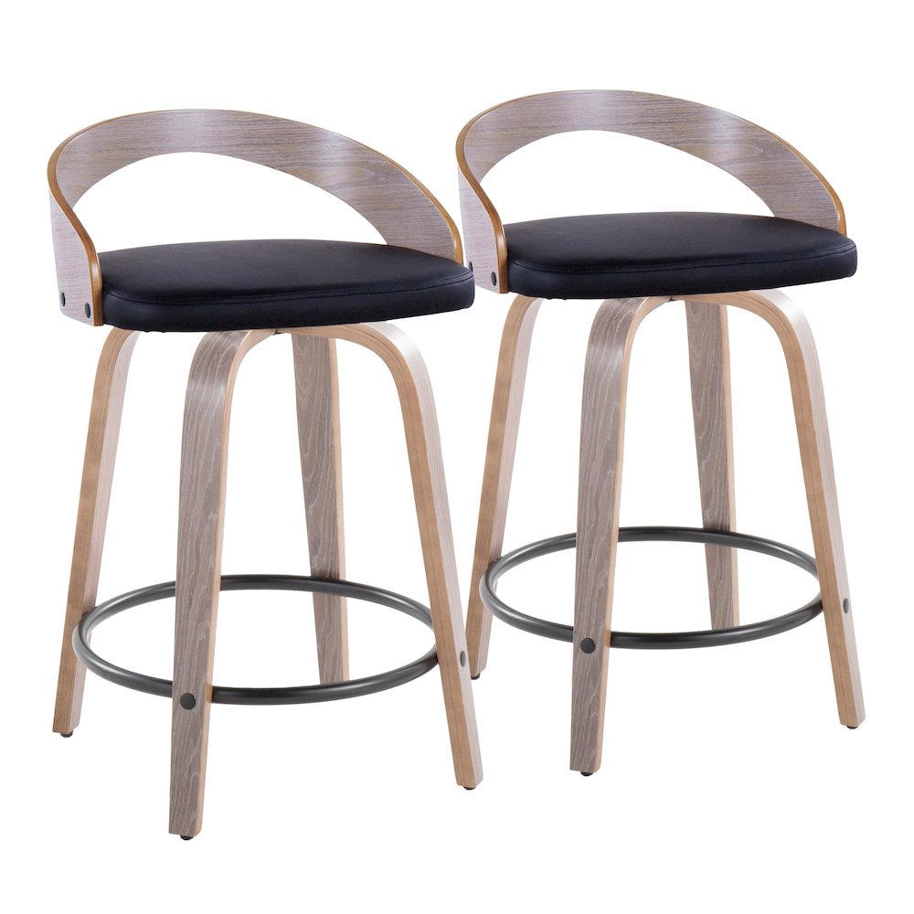 Grotto 24" Fixed-Height Counter Stool - Set of 2. Picture 1
