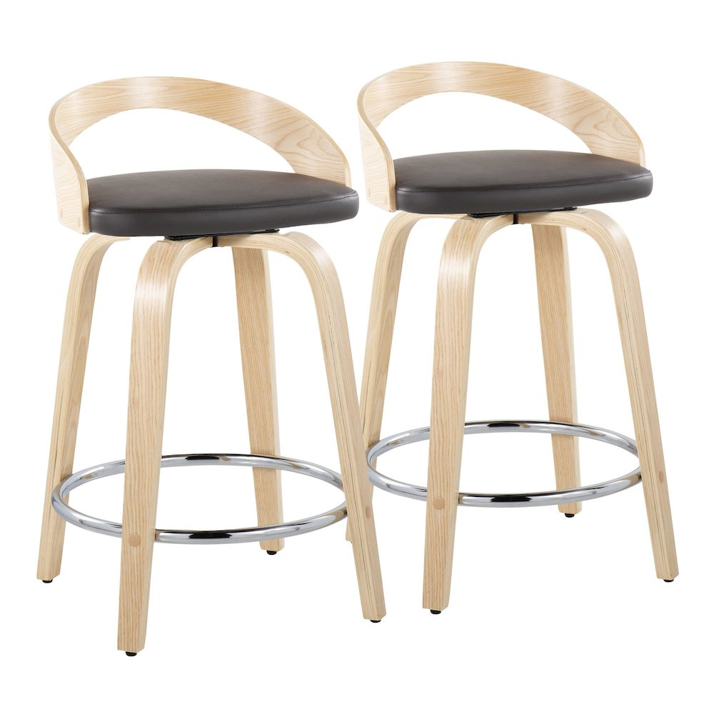Grotto 24" Fixed-Height Counter Stool - Set of 2. Picture 1
