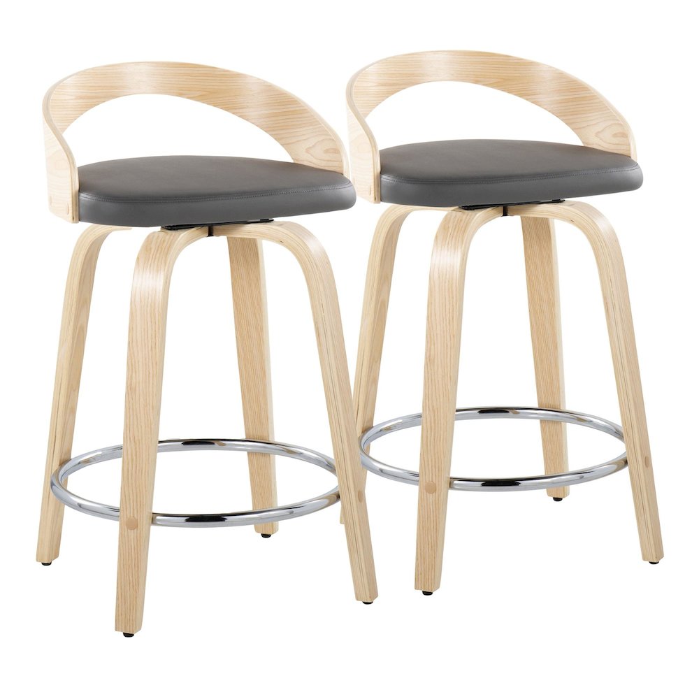 Grotto 24" Fixed-Height Counter Stool - Set of 2. Picture 1