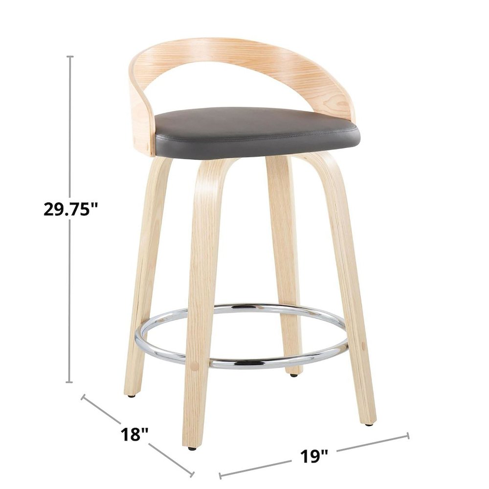 Grotto 24" Fixed-Height Counter Stool - Set of 2. Picture 11