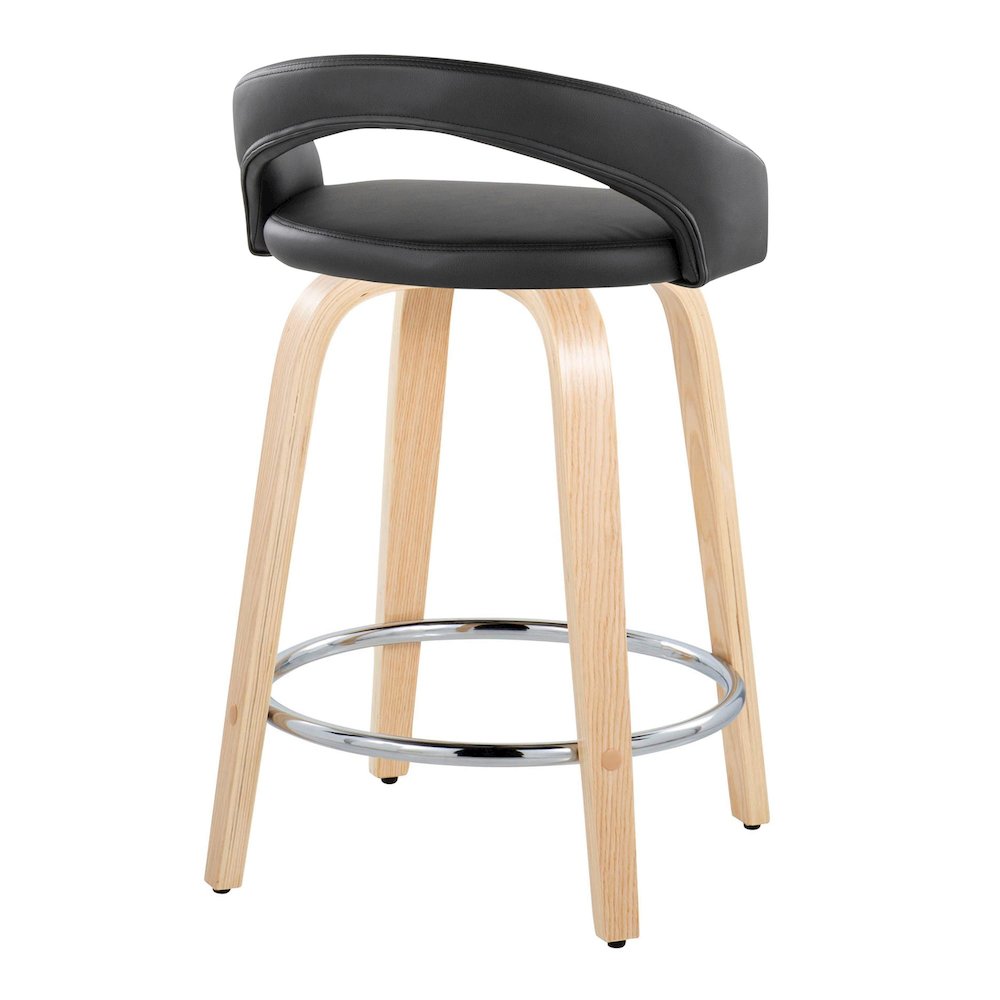 Grotto Upholstered 24" Fixed-Height Counter Stool - Set of 2. Picture 4