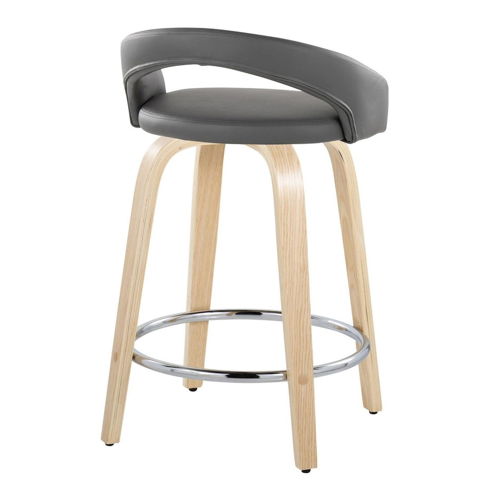 Grotto Upholstered 24" Fixed-Height Counter Stool - Set of 2. Picture 4