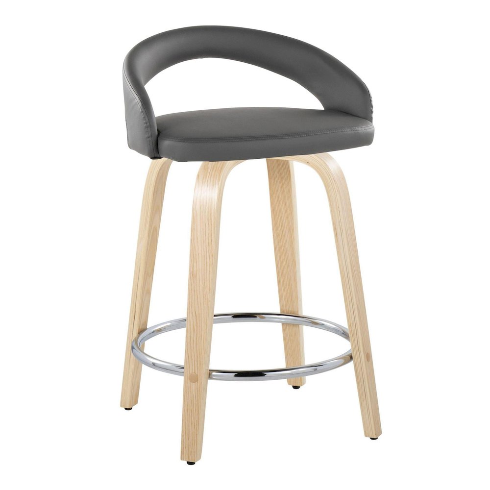 Grotto Upholstered 24" Fixed-Height Counter Stool - Set of 2. Picture 2
