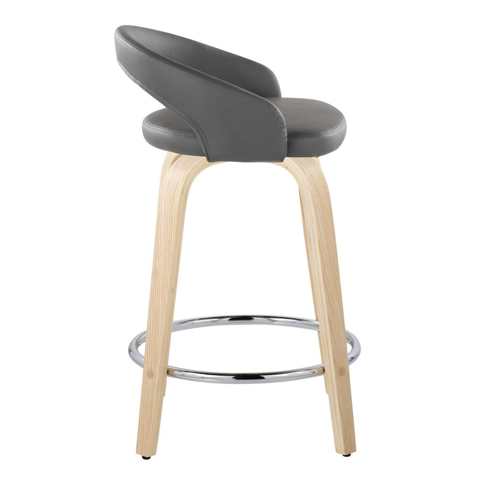 Grotto Upholstered 24" Fixed-Height Counter Stool - Set of 2. Picture 3